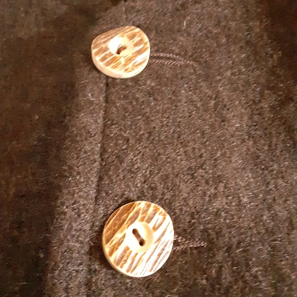 Litzlfelde made Germany Virgin Wool 8 Wood Chip Button Military Collar Size 50/L - Picture 7 of 10